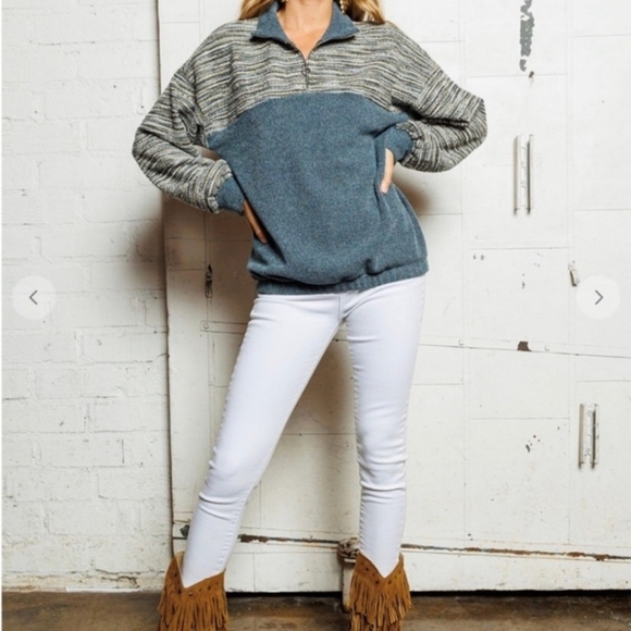 Fall Boho Multi-Color Sweatshirt Top ** read description - Picture 2 of 9